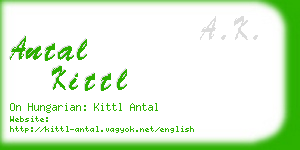 antal kittl business card